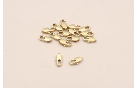 Mini mosquetón 8mm longitud Oro Mate