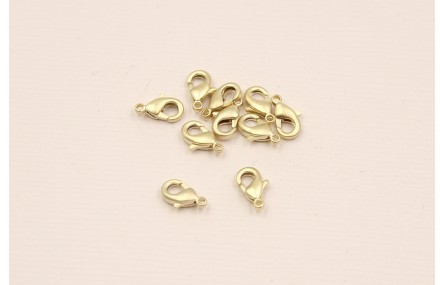 Mini mosquetón 8mm longitud Oro Mate