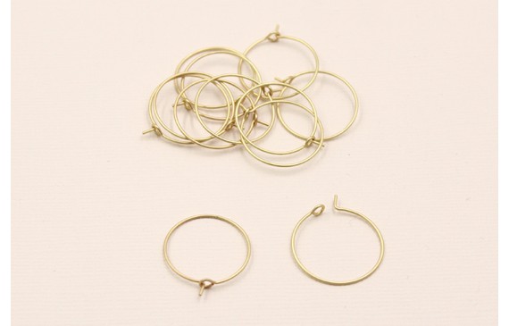 Aro pendiente 20mm Oro Mate