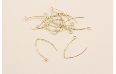 Pendiente en V de 48mm Oro Mate