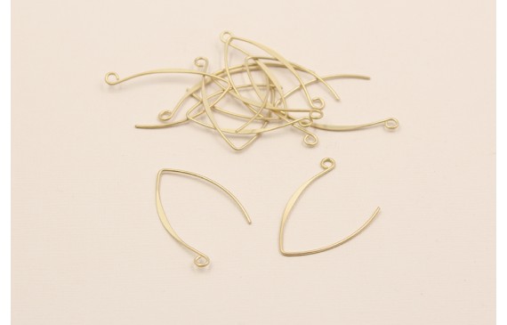 Pendiente en V de 48mm Oro Mate