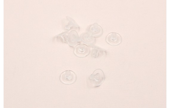 Tapón silicona transparente para pendiente