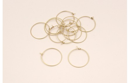 CRIOLLA HILO REDONDO 25MM Oro Mate