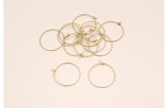 CRIOLLA HILO REDONDO 25MM Oro Mate