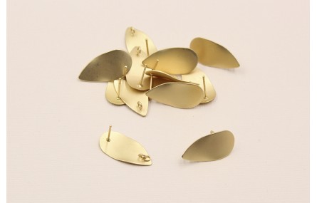 Perno Gota ondulada 26*13mm Oro Mate