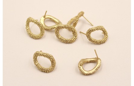 Pendiente Aro pata Pulpo 18*14mm Dorado Mate