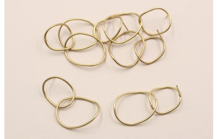 Perno con doble aro 22*16 y 26*20mm Dorado Mate