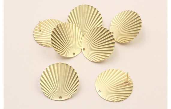 Perno Disco ondulado 25mm Dorado Mate