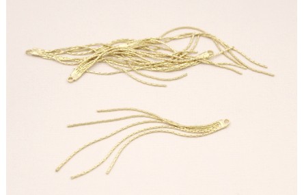 Fleco de 5 tiras de 1mm cada. 70mm Dorado Mate