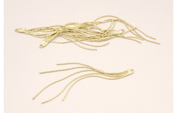 Fleco de 5 tiras de 1mm cada. 70mm Dorado Mate