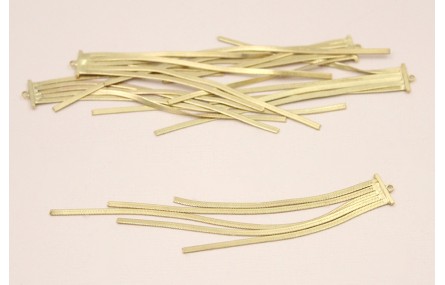 Fleco de 5 tiras de 2mm cada. 12*105mm Dorado Mate