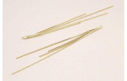 Fleco de 4 cadenas de 1mm cada. 100mm Dorado Mate