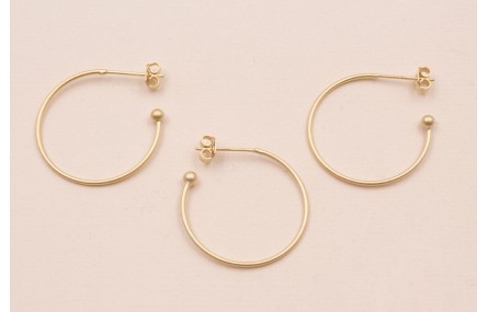 Pendiente anilla 20mm Dorado Mate