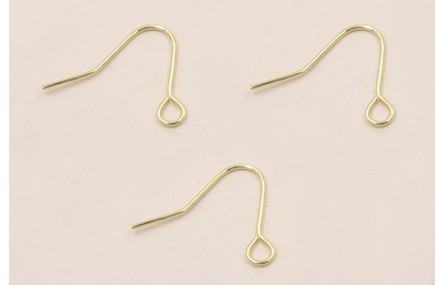 Acero Inox. Gancho pendiente sencillo 15mm Oro