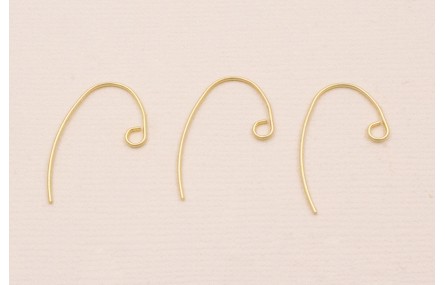 Pendiente gancho sencillo 22mm Dorado Mate