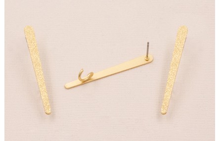 Perno Lámina satinada 40*3mm Oro Mate