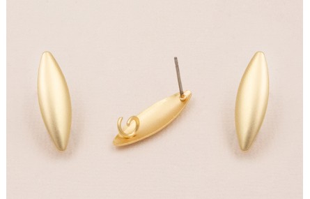 Perno Ovalo concavo 20*5mm Oro Mate