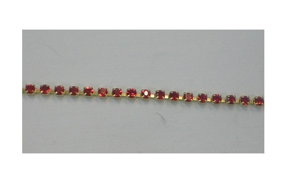 Cadena Strass ss 6,5 Rojo 