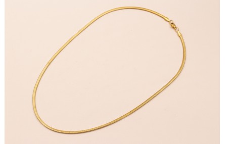 Collar Completo Acero Inox. Tira serpiente 3*2 Oro