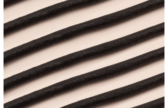 Cuero Negro redondo 6mm