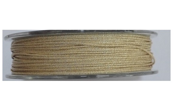 Hilo Macramé metálico dorado pálido 0,85mm
