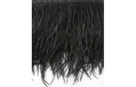Fleco 1 mt de Pluma Avestruz negro