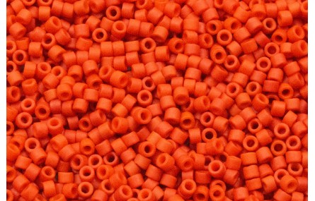 Bolsa 8grs Delica 11/0 Dyed Opq Vermilion Matted