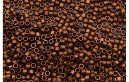 8 grs Delica 11/0 Metallic Bronze Gold Iris Matted