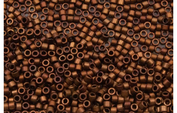 8 grs Delica 11/0 Metallic Bronze Gold Iris Matted