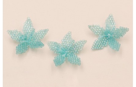 Flor Microtubos de 30mm Turquesa