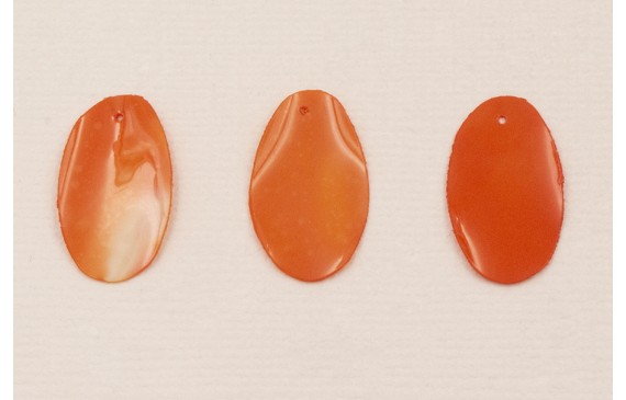 Lentejuela Ovalo 26*16mm Naranja