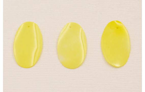 Lentejuela Ovalo 26*16mm Amarillo