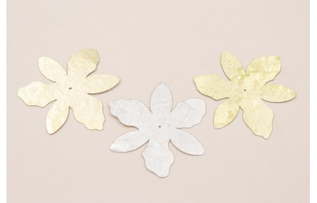 Flor Plata y Oro 55mm diámetro