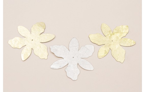 Flor Plata y Oro 55mm diámetro