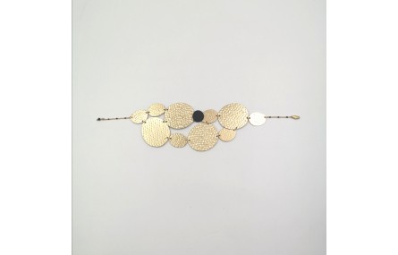 Collar chapas oro mate