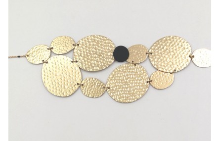 Collar chapas oro mate