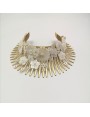 Collar rigido flores nacar