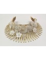 Collar rigido flores nacar
