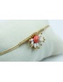Pulsera nudo serpiente roseton de coral blanca