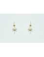 Pendientes colgante rayo de sol 3-3,2mm con perla 
