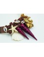Collar rigido con caracolas tubos granates, concha