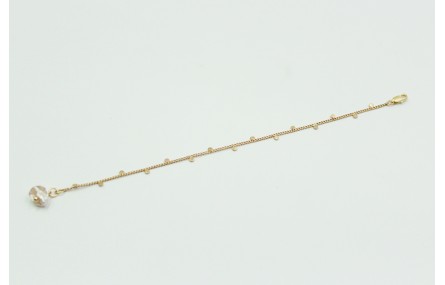 Pulsera sencilla de cadena con chapitas colgantes 