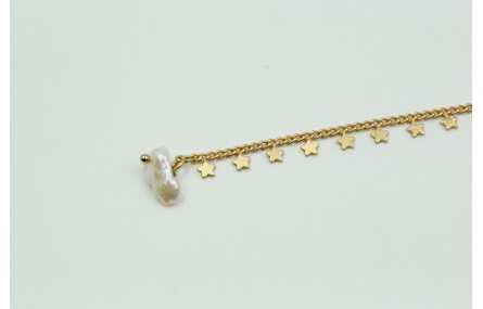 Pulsera sencilla de cadena con estrellas colgantes