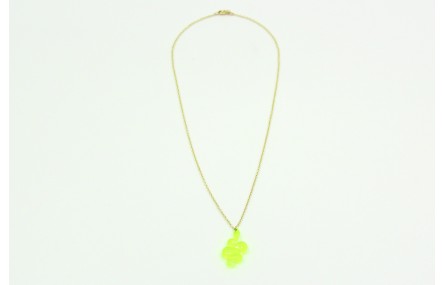 Solitario serpiente metacrilato verde fluor con ca