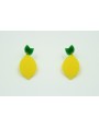 Pendientes con forma de limón en metacrilato amari