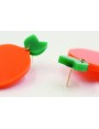 Pendientes con forma de naranja en metacrilato nar