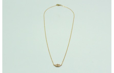 Solitario ojo turco con brillos de cristal en lató