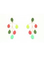 Pendientes en forma de arbol con esmaltes mates en