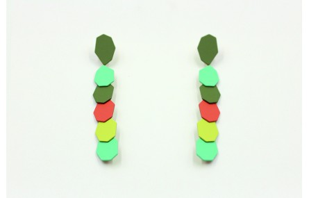 Pendientes tira de esmaltes mates en colores pista