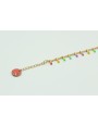 Pulsera sencilla de cadena con colgantes esmaltado